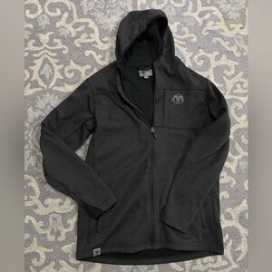 Black Men's Charcoal Hoodie Jacket